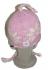 Hand Knit Wool Children's Pink Flower Earflap Hat