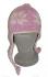 Hand Knit Wool Children's Pink Flower Earflap Hat