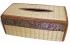 Natural Reed Tissue Box Cover with Elephant Design - Fair Trade