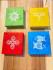 Fair Trade Handmade Nepali Lokta Paper Set of Four Mini Tibetan Design Notebooks