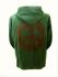 Fair Trade Green Retro Peace Hoodie