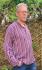 Purple / Red Striped 100% Cotton Collarless Cambridge Grandad Shirt