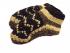 Handknit Wool Black & White Fleece Lined Tibetan House Slippers