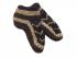 Handknit Wool Black & White Fleece Lined Tibetan House Slippers
