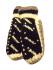 Handknit Wool Black & White Fleece Lined Tibetan House Slippers