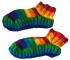 Handknit Fair Trade Wool Rainbow Fleece Lined Tibetan House Slippers