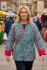 Kantha Jacket - Cotton Quilted Summer Weight Pink & Blue Flowers Reversible Indian Kantha Jacket - Fair Trade - Available in sizes 8 -18