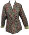 Kantha Jacket - Cotton Quilted Summer Weight Green Geometric Flowers Reversible Indian Kantha Jacket - Fair Trade - Available in sizes 8 -18