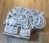 Large Indian Elephant Design Hand Carved Wooden Printing Blocks - Fair Trade