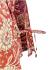 Paisley Print Kaftan Top Soft Indian Cotton Block Print Red Sizes 8 - 16