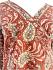 Paisley Print Kaftan Top Soft Indian Cotton Block Print Red Sizes 8 - 16
