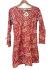 Paisley Print Kaftan Top Soft Indian Cotton Block Print Red Sizes 8 - 16