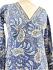 Paisley Print Kaftan Top Soft Indian Cotton Block Print Blue Sizes 8 - 16