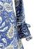 Paisley Print Kaftan Top Soft Indian Cotton Block Print Blue Sizes 8 - 16