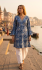Paisley Print Kaftan Top Soft Indian Cotton Block Print Blue Sizes 8 - 16