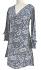 Paisley Print Kaftan Top Soft Indian Cotton Block Print Blue Sizes 8 - 16