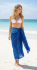 Sarong Beach Coverup Batik from Bali Large Size Light & Dark Blues