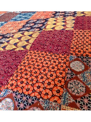 Single Indian Cotton Kantha Quilt / Bedspread / Throw/ Bed Cover - Contemporary Vibrant Rainbow Patchwork Quilt Design - Fair Trade Single Indian Cotton Kantha Quilt / Bedspread / Throw/ Bed Cover - Contemporary Vibrant Rainbow Patchwork Quilt Design - Fair Trade