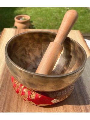Large Handbeaten Vintage Tibetan Singing Bowl - Handcrafted in Kathmandu