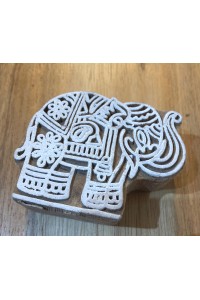 Large Indian Elephant Design Hand Carved Wooden Printing Blocks -  Fair Trade