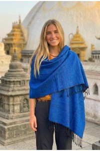 Royal Blue Yak Wool Shawls / Wraps / Blankets - Great for Meditation Royal Blue Yak Wool Shawls / Wraps / Blankets - Great for Meditation