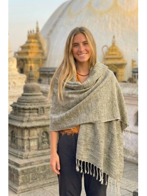 Natural Undyed Yak Wool Shawls / Wraps / Blankets - Great for Meditation Natural Undyed Yak Wool Shawls / Wraps / Blankets - Great for Meditation