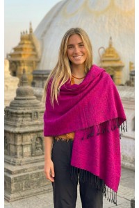 Hot Pink Yak Wool Shawls / Wraps / Blankets - Great for Meditation Hot Pink Yak Wool Shawls / Wraps / Blankets - Great for Meditation