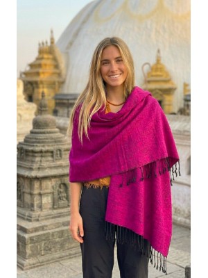 Hot Pink Yak Wool Shawls / Wraps / Blankets - Great for Meditation Hot Pink Yak Wool Shawls / Wraps / Blankets - Great for Meditation