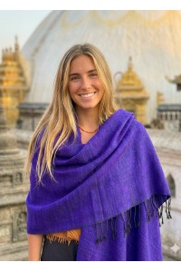 Imperial Purple Yak Wool Shawls / Wraps / Blankets - Great for Meditation Imperial Purple Yak Wool Shawls / Wraps / Blankets - Great for Meditation