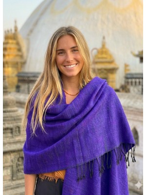 Imperial Purple Yak Wool Shawls / Wraps / Blankets - Great for Meditation Imperial Purple Yak Wool Shawls / Wraps / Blankets - Great for Meditation