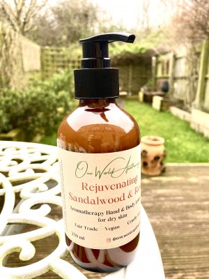 Sandalwood & Rose Rejuvenating Aromatherapy Hand Body Lotion - Fair Trade - Vegan - Cruelty Free Sandalwood & Rose Rejuvenating Aromatherapy Hand Body Lotion - Fair Trade - Vegan - Cruelty Free