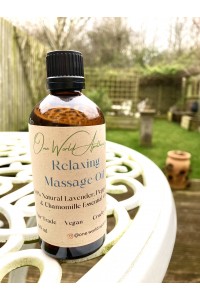 Relaxing Aromatherapy Massage Oil containing Lavender, Peppermint & Chamomile Essential Oils - Fair Trade - Vegan - Cruelty Free