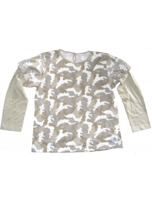 Kids White Grey Green Camouflage Long Sleeve T Shirt Ages 5 - 10 - Fair Trade Kids White Grey Green Camouflage Long Sleeve T Shirt Ages 5 - 10 - Fair Trade