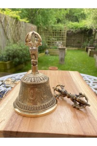 Tibetan Buddhist  Bell and Dorje (Vajra) Set  - Hand Cast in Nepal. - Large & Small Sizes