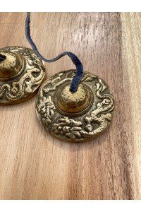 Golden Naga - Tibetan Dragon  Tibetan Buddhist Tingsha Bells ( Buddhist cymbals)  - Fair Trade from Kathmandu