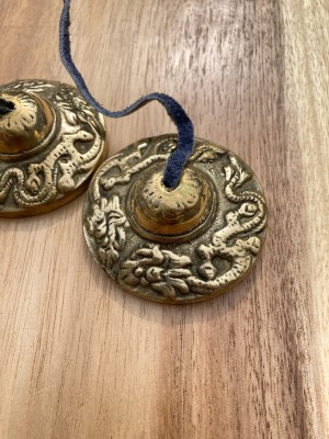 Golden Naga - Tibetan Dragon Tibetan Buddhist Tingsha Bells ( Buddhist cymbals) - Fair Trade from Kathmandu Golden Naga - Tibetan Dragon Tibetan Buddhist Tingsha Bells ( Buddhist cymbals) - Fair Trade from Kathmandu