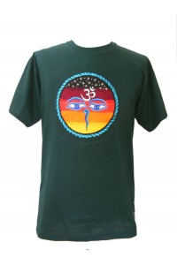 Fair Trade Embroidered Classic Kathmandu T Shirt ( Green T Shirt) Fair Trade Embroidered Classic Kathmandu T Shirt ( Green T Shirt)