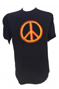 Fair Trade Embroidered Classic Peace Sign T Shirt Fair Trade Embroidered Classic Peace Sign T Shirt