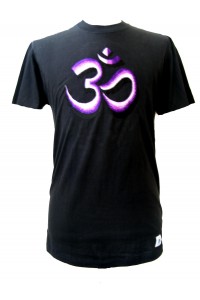 Fair Trade Embroidered Classic Purple Om T Shirt ( Black T Shirt) Fair Trade Embroidered Classic Purple Om T Shirt ( Black T Shirt)