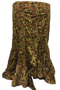 Fair Trade Fashionable Baby Cord Amelia Ruffle Skirt - Red Flowers on Chocolate Brown Design Fair Trade Fashionable Baby Cord Amelia Ruffle Skirt - Red Flowers on Chocolate Brown Design