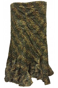 Fair Trade Fashionable Baby Cord Amelia Ruffle Skirt - Olive Floral Design Fair Trade Fashionable Baby Cord Amelia Ruffle Skirt - Olive Floral Design