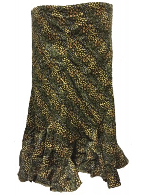 Fair Trade Fashionable Baby Cord Amelia Ruffle Skirt - Olive Floral Design Fair Trade Fashionable Baby Cord Amelia Ruffle Skirt - Olive Floral Design