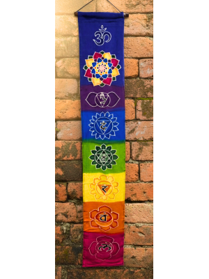 Rainbow Batik Seven Chakra Hanging - Hand made in Bali - 2 Sizes - Fair Trade Rainbow Batik Seven Chakra Hanging - Hand made in Bali - 2 Sizes - Fair Trade