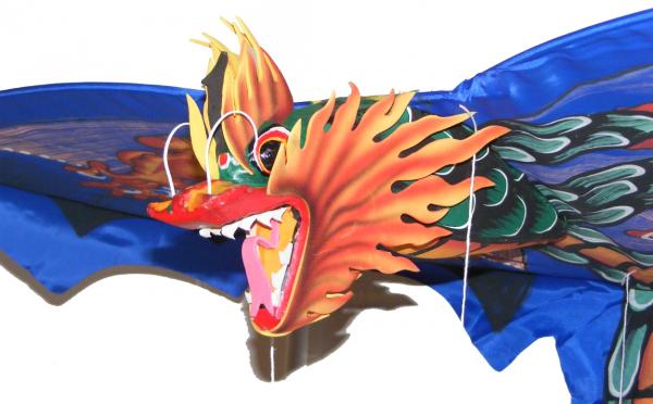 Large Traditional Handmade Blue Balinese Dragon Kite