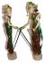 Genuine Traditional pair of Rama and Sinta Wayang Golek Rod Puppets