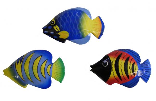 Hand Painted Colourful Balinese Kissing Fish Fridge Magnets ( pack of 3)