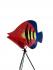 Red Balinese Kissing Fish Mobile - Fair Trade Hand Painted 