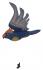 Fair Trade Hand Painted Blue Flapping Parrot Mobile / Hanging
