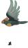 Fair Trade Hand Painted Green Flapping Parrot Mobile / Hanging