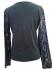 Fair Trade Blue Jersey Cotton Retro Spiral Ladies Long Sleeve Top 